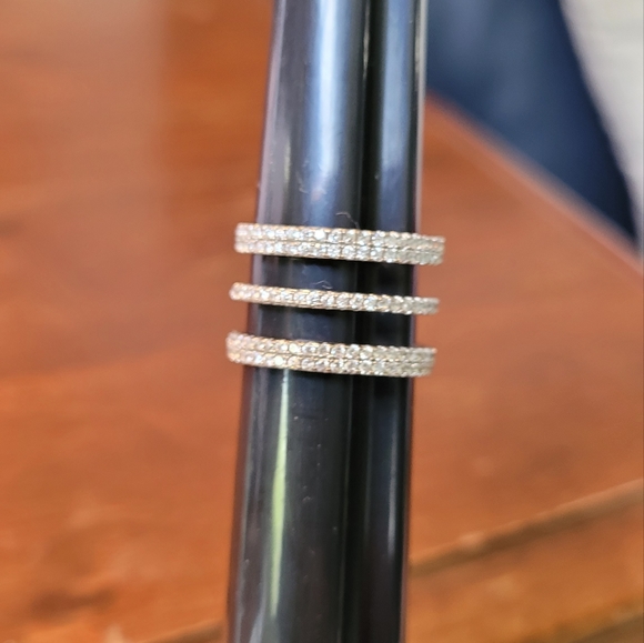 Triple band sterling silver ring - Picture 2 of 7